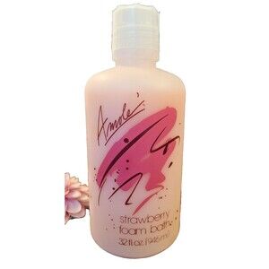 Amole' STRAWBERRY Foam Bath LARGE 32 fl oz NOS AMOLE BUBBLE BATH SOAK NOS